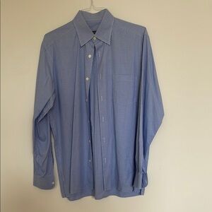 Classic ZEGNA Men's Blue Checkered Shirt